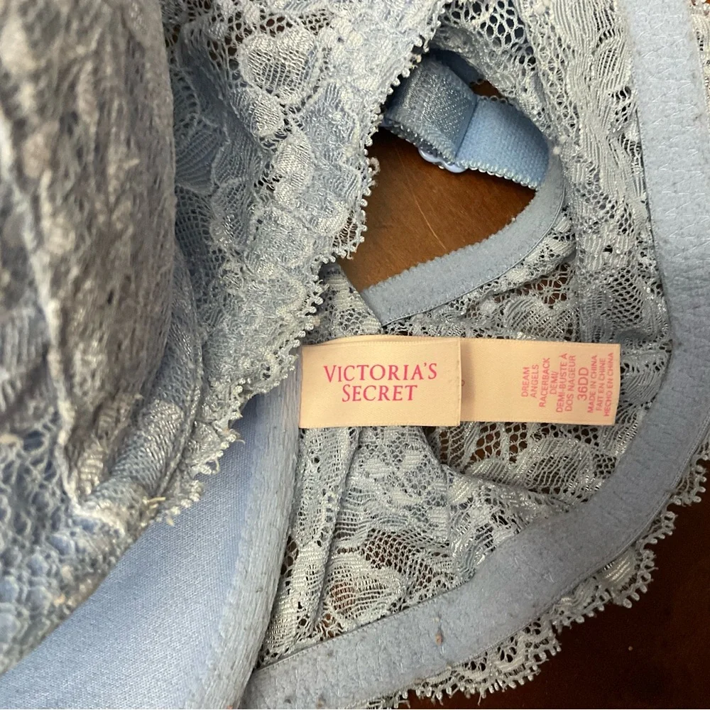 Victoria's Secret Front Clasp Light Blue Lace Bra - Picture 4 of 4